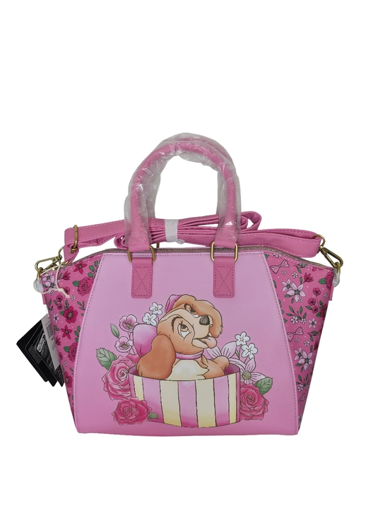 Loungefly Handbags - Loungefly Disney Lady & The Tramp Pink Satchel Bag NWT